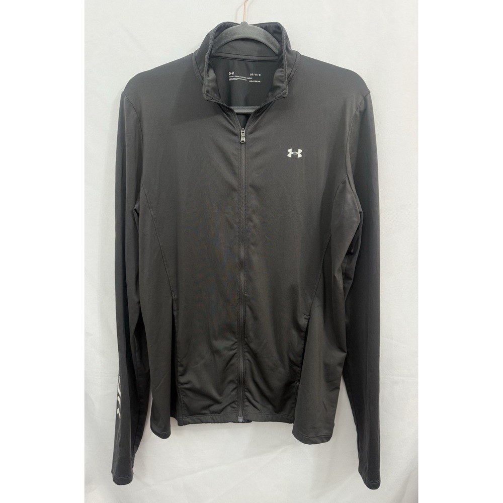 Under Armour Fitted Heatgear Long Sleeve Zip Dark Gray‎ Jacket Womens Size L